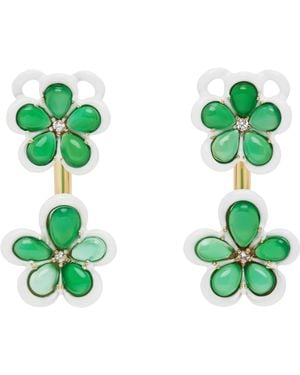 Bottega Veneta Flower Earrings - Green