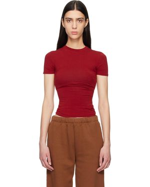 Skims Cotton Jersey T-Shirt - Red