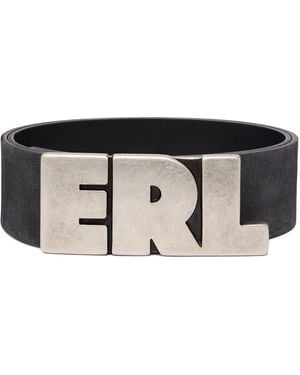 ERL Large Suede Belt - Black