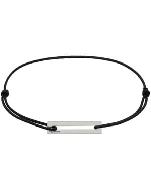 Le Gramme Perforated Cord 'Le 1.7G' Bracelet - Black