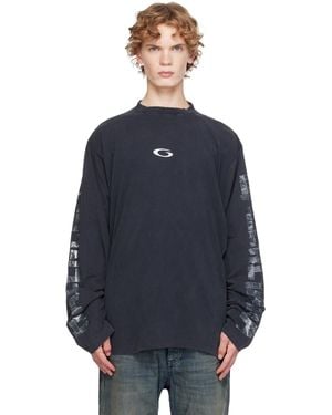 Balenciaga Faded Washed Loop T-Shirt - Blue