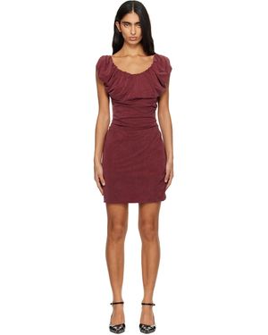 Vivienne Westwood Burgundy Ginnie Amber Jersey Minidress - Black