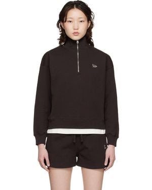 Maison Kitsuné Baby Fox Half Zip Sweatshirt - Black