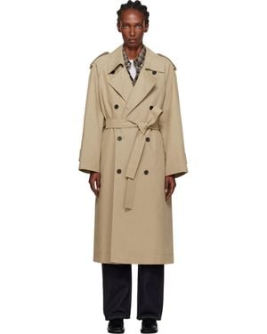 DUNST Tan Oversized Trench Coat - Black