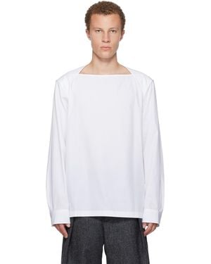 Dries Van Noten Boat Neck Cotton Shirt - White