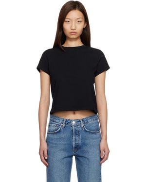 Agolde Adine Shrunken T-Shirt - Black