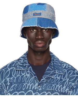 Marni ブルー パッチワーク デニム バケットハット