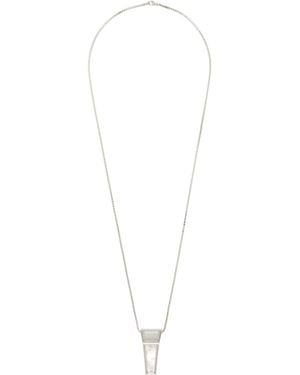 Rick Owens Crystal Trunk Charm Necklace - Metallic