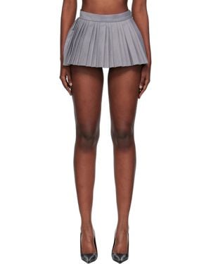 Pushbutton Mini Jupe-Short Ample Grise - Noir