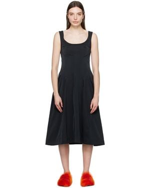 Marni Black Scoop Neck Midi Dress