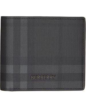 Burberry City Check Bifold Wallet - Black
