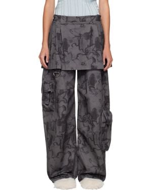 Collina Strada Lawn Skirt Cargo Pants - Grey