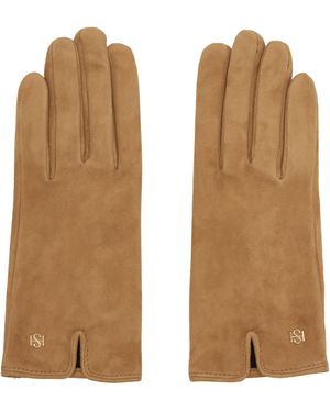 Handsome Stockholm Tan Essentials Suede Gloves - Natural