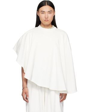 Hed Mayner Off- Cape Sweatshirt - White