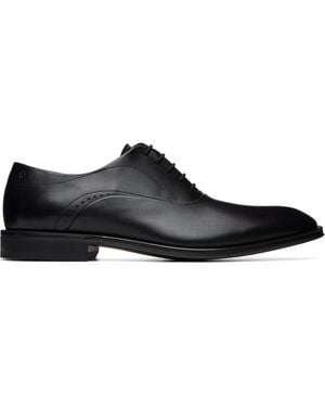 BOSS Buffed Leather Oxfords - Black