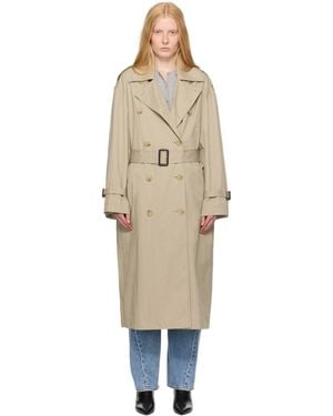 TOTEME Khaki Crisp Summer Trench Coat - Natural