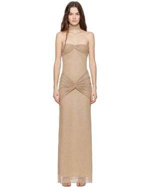 Mirror Palais Tan 'The Starlite' Maxi Dress - Black