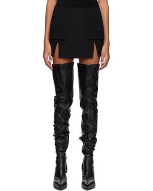 Dion Lee Split Hem Miniskirt - Black