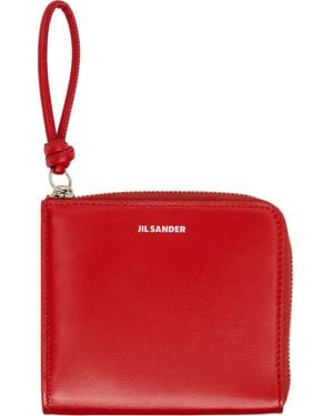 Jil Sander Giro Wallet - Red