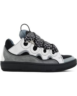 Lanvin Curb Leather Trainers - Black