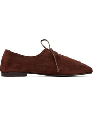 Hereu Chaussures Oxford Plegada Brunes En Suède - Marron