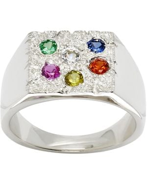 Bleue Burnham 'The Mini Rose Garden' Signet Ring - Multicolor