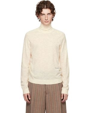 JW Anderson Off- Logo Turtleneck - Natural