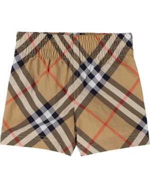 Burberry ベビー｜ベージュ チェック スイムショーツ - マルチカラー