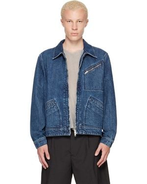 KENZO Paris Signature' Utility Denim Jacket - Blue