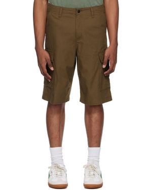 Carhartt ブラウン レギュラーフィット カーゴショートパンツ