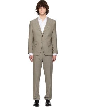 BOSS Micro-Patterned Slim-Fit Suit - Black