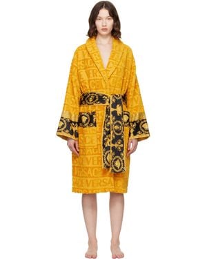 Versace 'I Heart Baroque' Bathrobe - Yellow