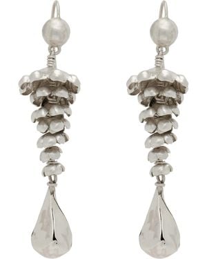 Rier Zoé Mohm Edition Medium Pinecone Earrings - White