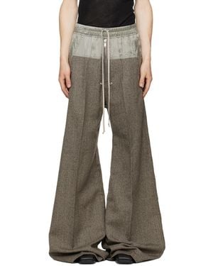 Rick Owens Taupe Tower Wide Bela Trousers - Grey