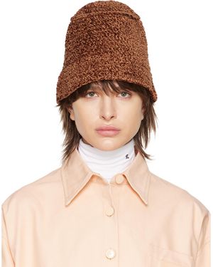 BY FAR Brown Robbie Bucket Hat - Natural