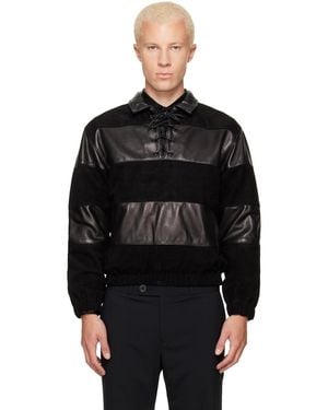 Ernest W. Baker Leather & Suede Sailor Jacket - Black