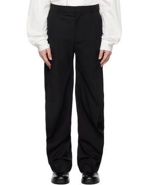 Y. Project Pantalon Noir À Coutures Pincées