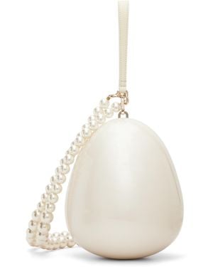 Simone Rocha Off- Large Pearl Egg Bag - White