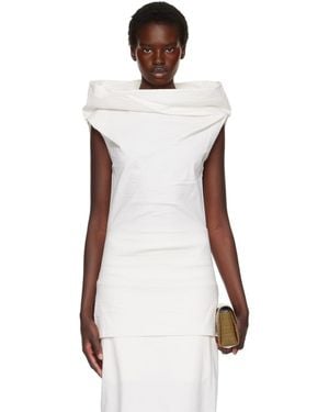 Issey Miyake Off- Allow Top - White
