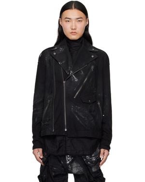 Julius Ana-Moto Jd Biker Denim Jacket - Black