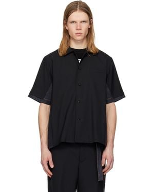 Sacai Suiting & Denim Shirt - Black