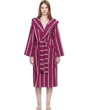 Tekla Terry Hooded Bathrobe - Red