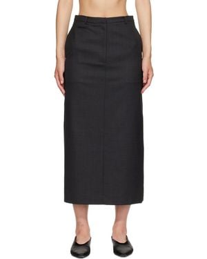 NOTHING WRITTEN Bany Wool Midi Skirt - Black