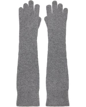 TOTEME Long Knit Gloves - Grey