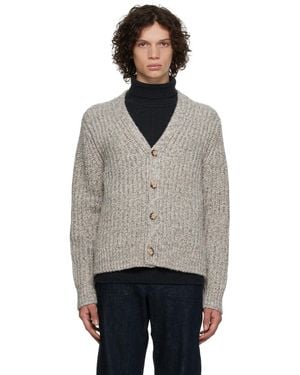JOSEPH Grey Rib Cardigan - Black