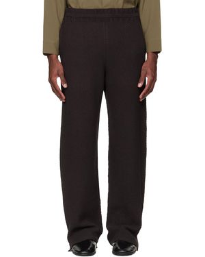 Homme Plissé Issey Miyake Rustic Knit Trousers - Black