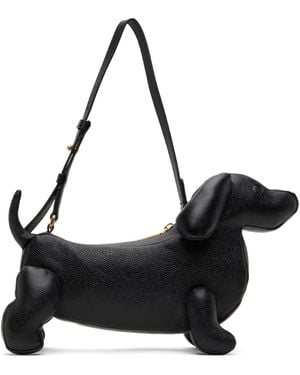 Thom Browne Baby Hector Pebble Grain Leather Bag - Black
