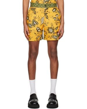 Erdem Yellow Lucas Shorts