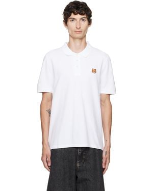 Maison Kitsuné Fox Head Regular Polo - White