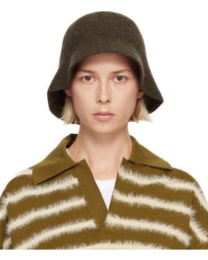 A.P.C. Khaki Cloche Bucket Hat - Green